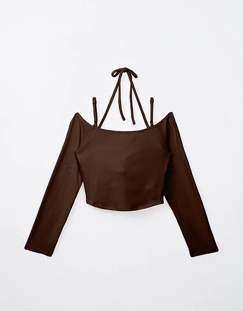 WARM↑UP薄感好身材綁帶發熱BRA TOP