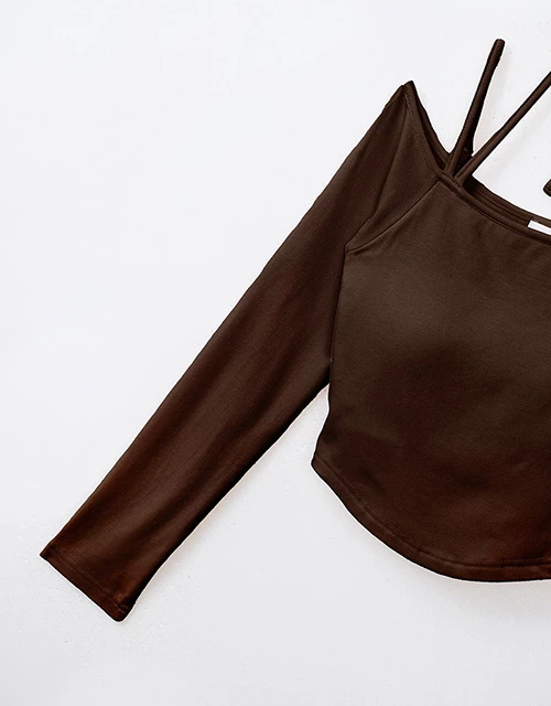 WARM↑UP薄感好身材綁帶發熱BRA TOP