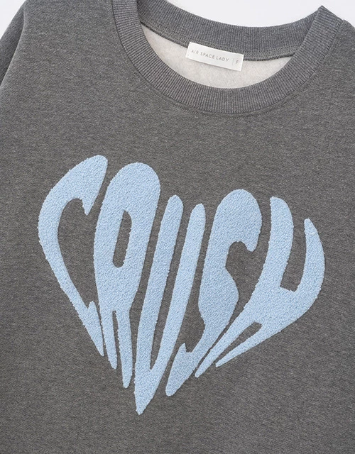 內刷毛CRUSH寬版大學TEE