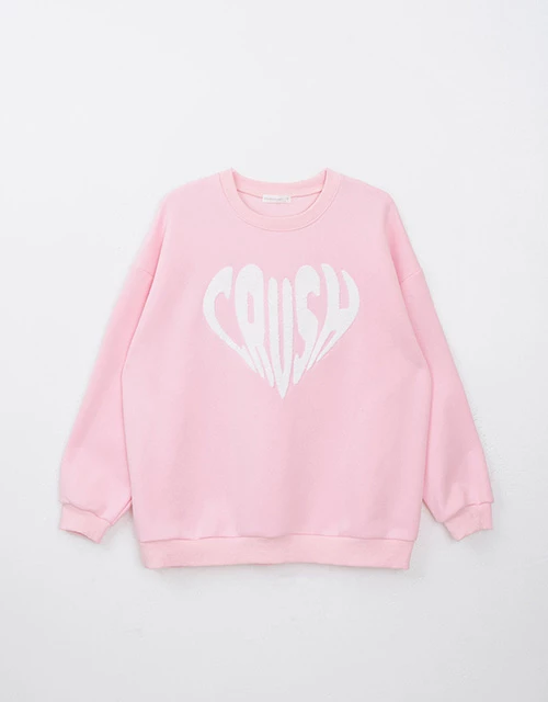 內刷毛CRUSH寬版大學TEE