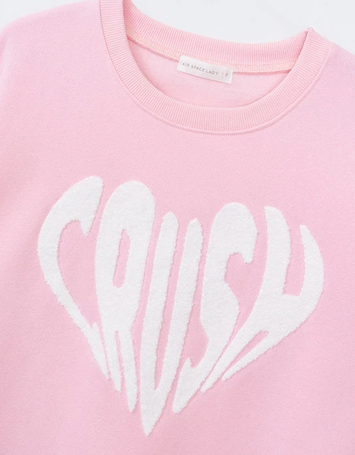 內刷毛CRUSH寬版大學TEE