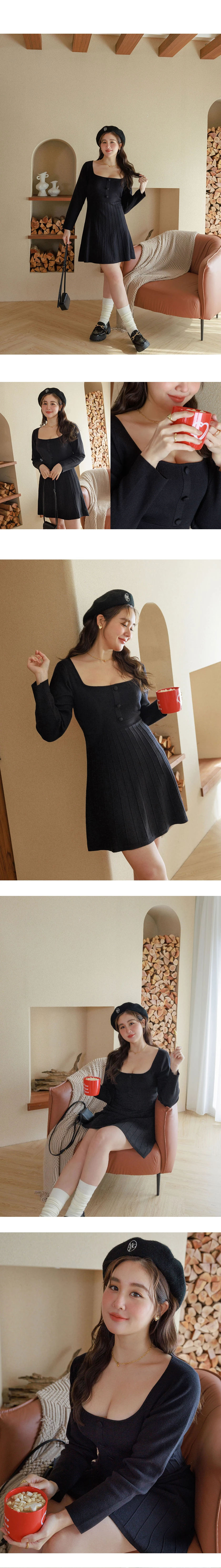 linen dresses with pockets Basic Dress - Black Linen main image 1