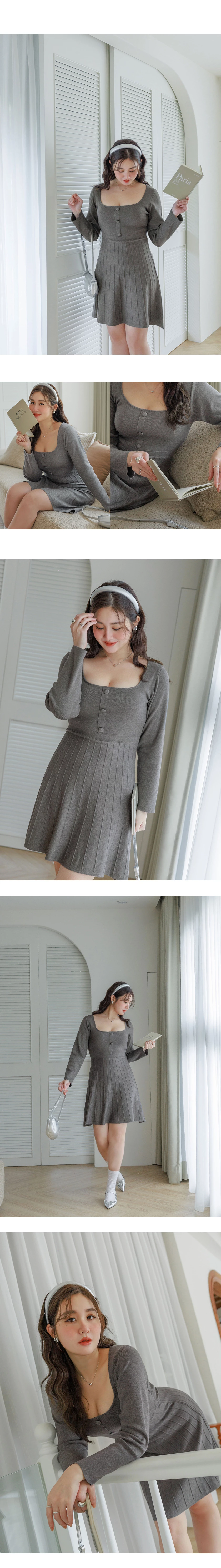 Long Sleeve A Line Pleated Knitted Mini Dress - AIR SPACE Long Sleeve A Line Pleated Knitted Mini Dress - AIR SPACE