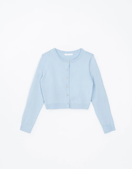 Top Knit Tebal Logo AIR SPACE Butang Emas