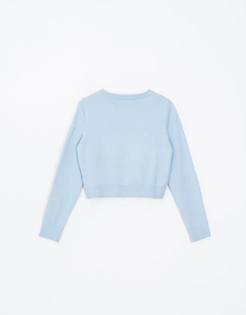 Top Knit Tebal Logo AIR SPACE Butang Emas