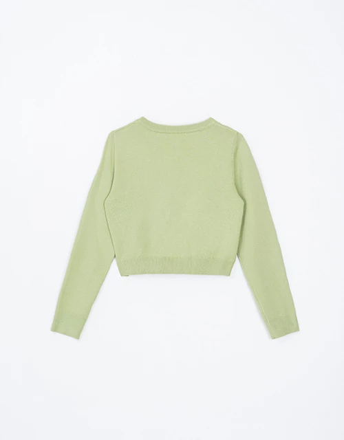 品牌LOGO金扣厚磅針織上衣