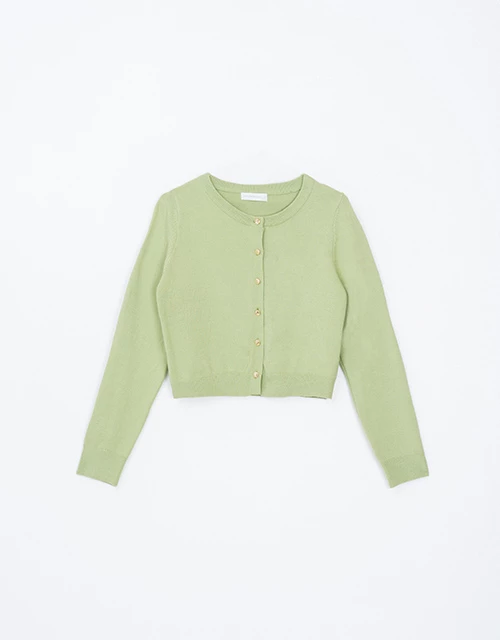 品牌LOGO金扣厚磅針織上衣