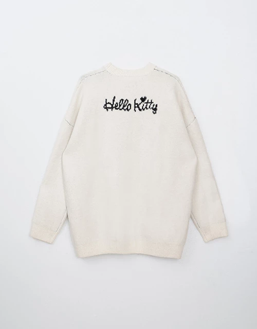 【Hello Kitty聯名】線條感寬版毛衣