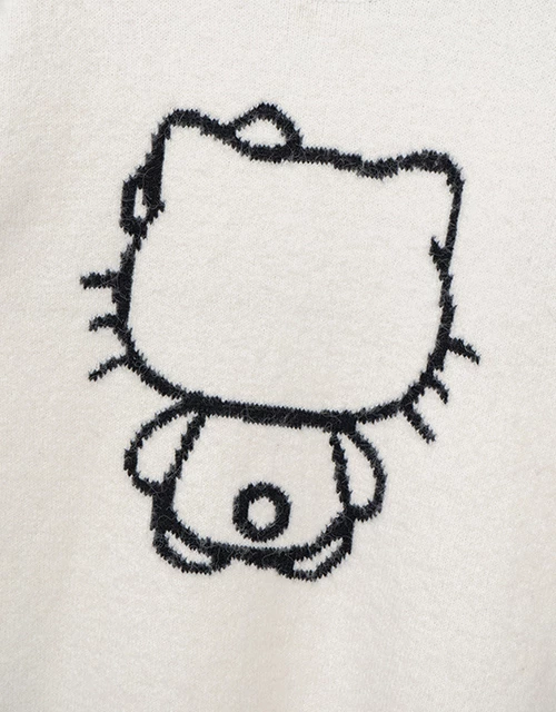 【Hello Kitty聯名】線條感寬版毛衣