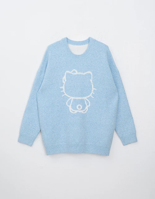 【Hello Kitty聯名】線條感寬版毛衣