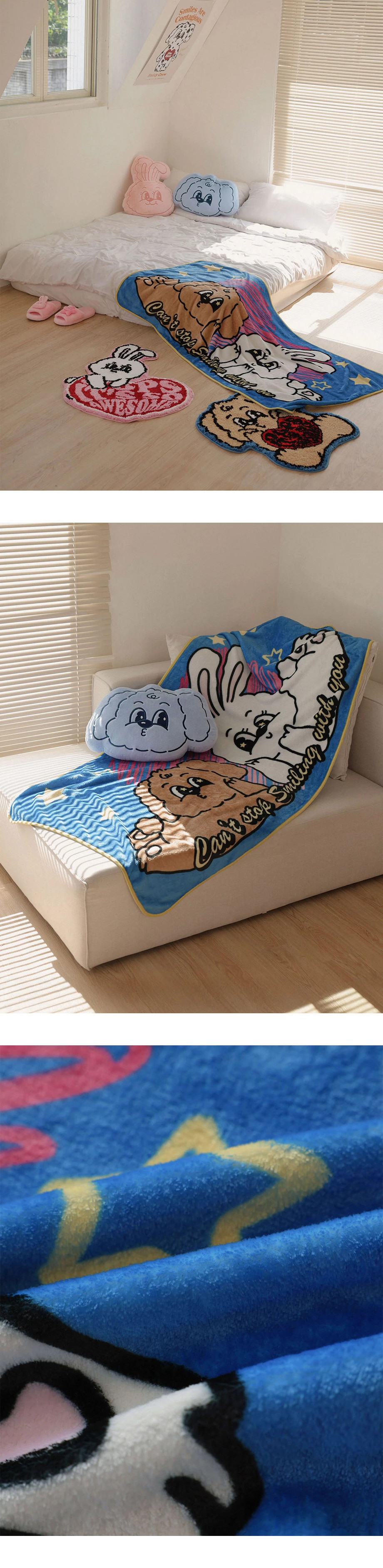【Lyra & Toby】Character Graphic Soft Plush Throw Blanket