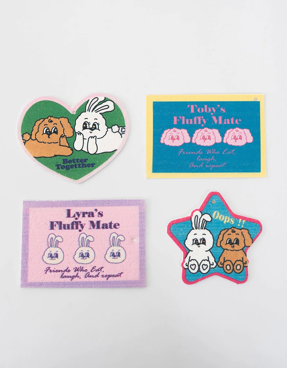 【Lyra & Toby】Colorful Printed Compressed Cleaning Sponge Set (4pcs)