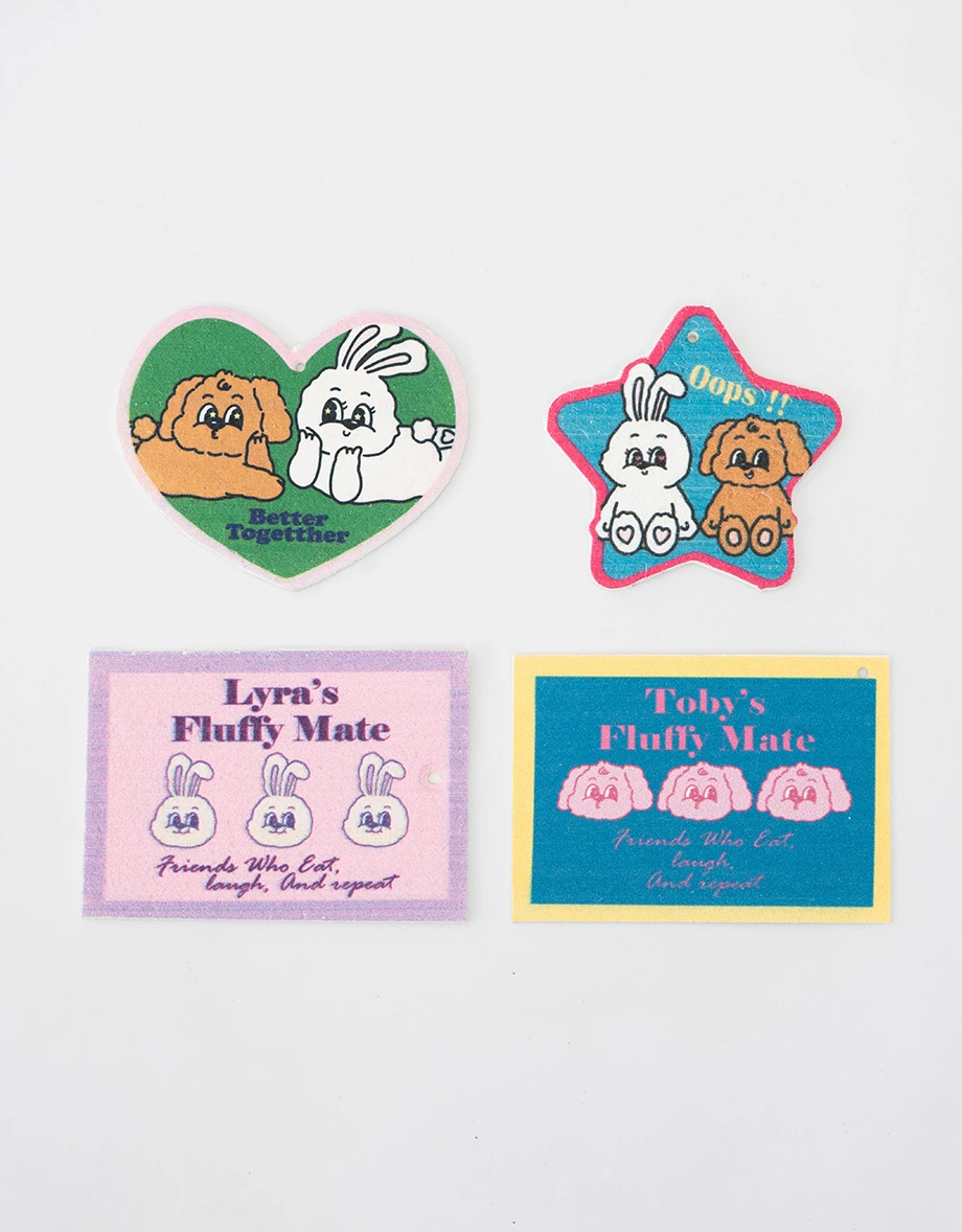 【Lyra & Toby】Colorful Printed Compressed Cleaning Sponge Set (4pcs)