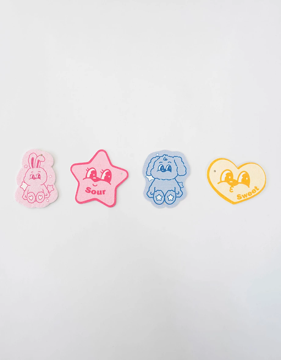 【Lyra & Toby】Soft Color Printed Compressed Cleaning Sponge Set (4pcs)