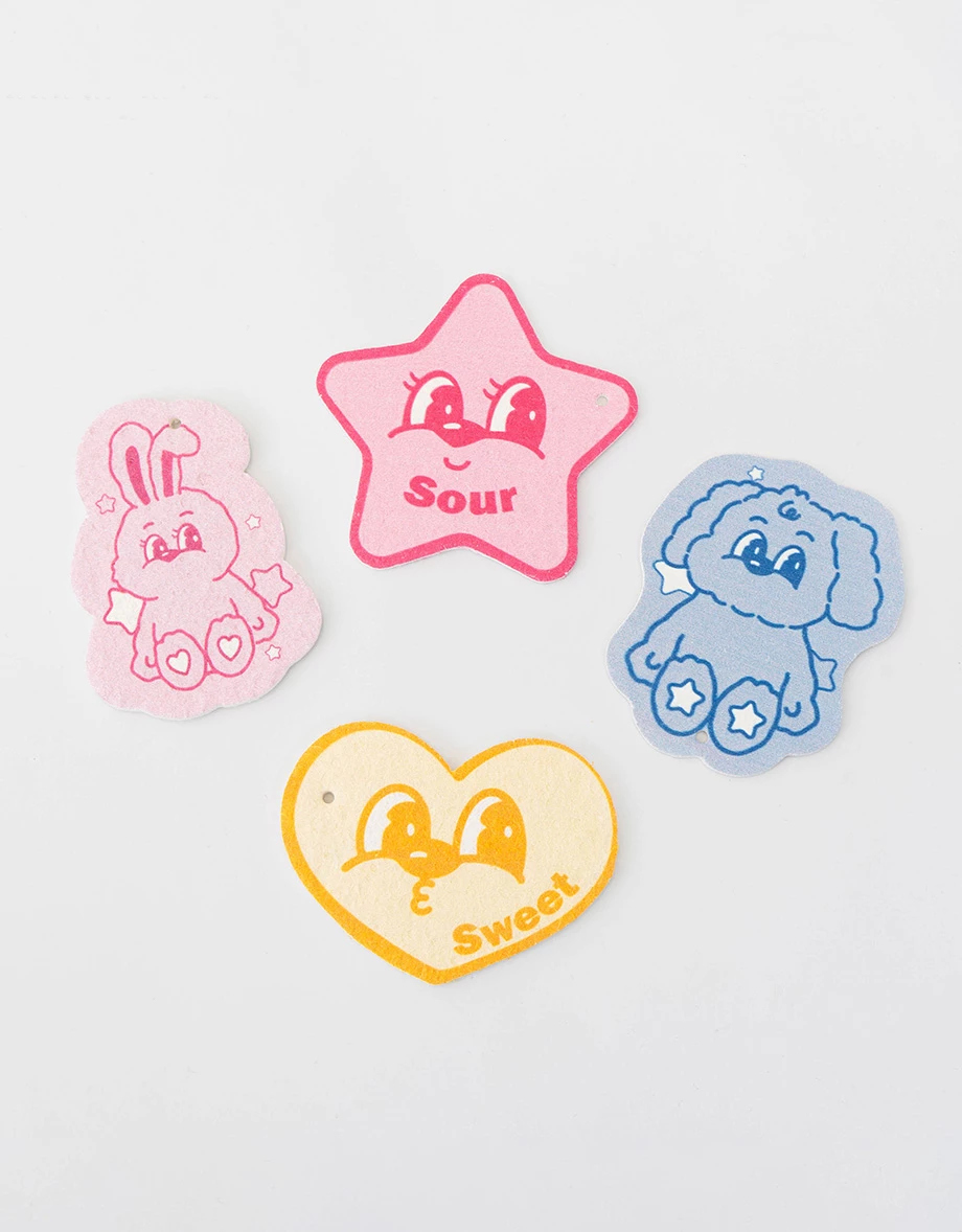 【Lyra & Toby】Soft Color Printed Compressed Cleaning Sponge Set (4pcs)