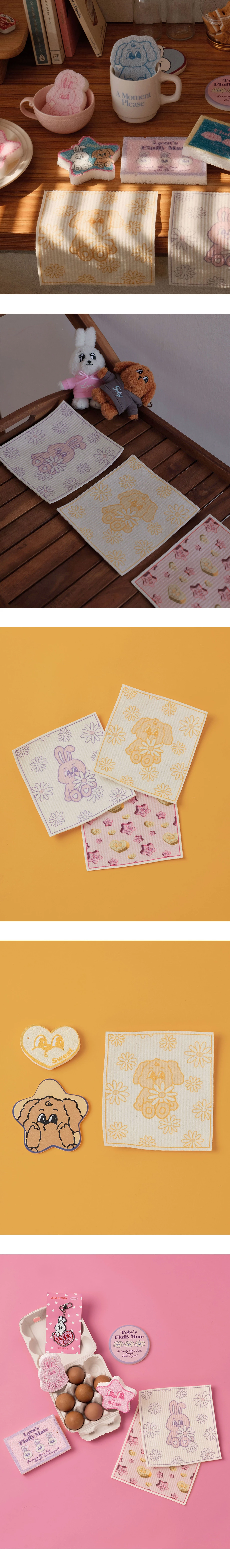 【Lyra & Toby】Color Printed Color Splash Cellulose Cleaning Towels Set (3pcs)