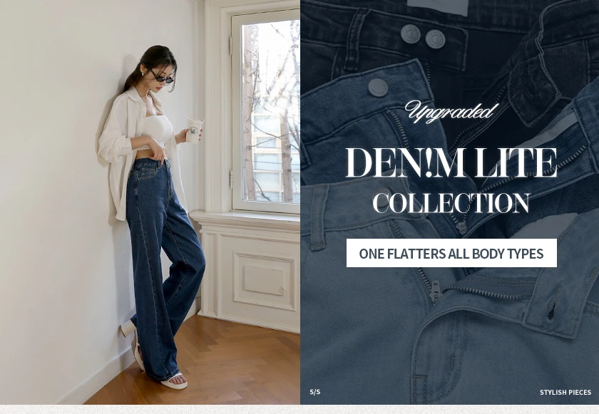 【Den!m LITE】Lightweight Soft Denim Slit Maxi Skirt