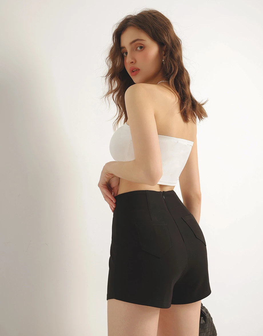 AIRY HOURGLASS Cooling High Waist Sculpted Shorts with Back Pockets