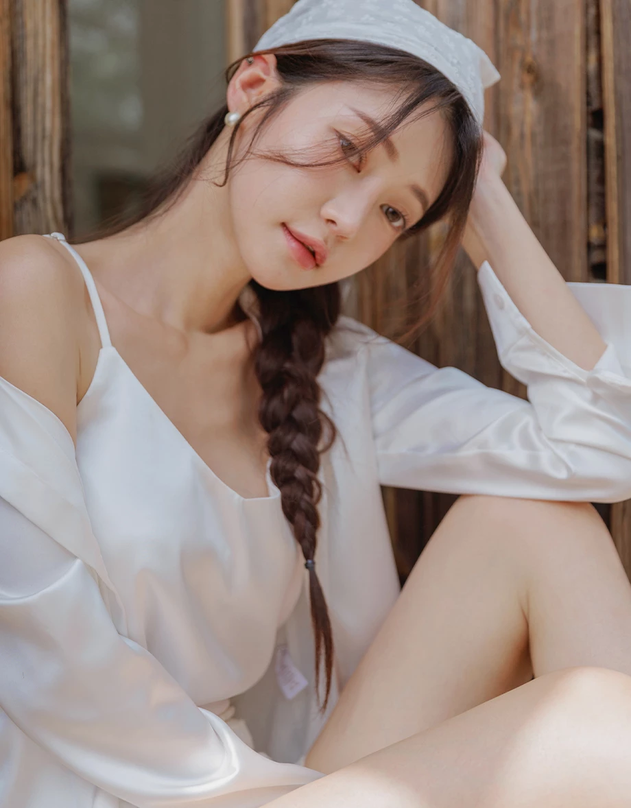 質感緞面襯衫背心套裝