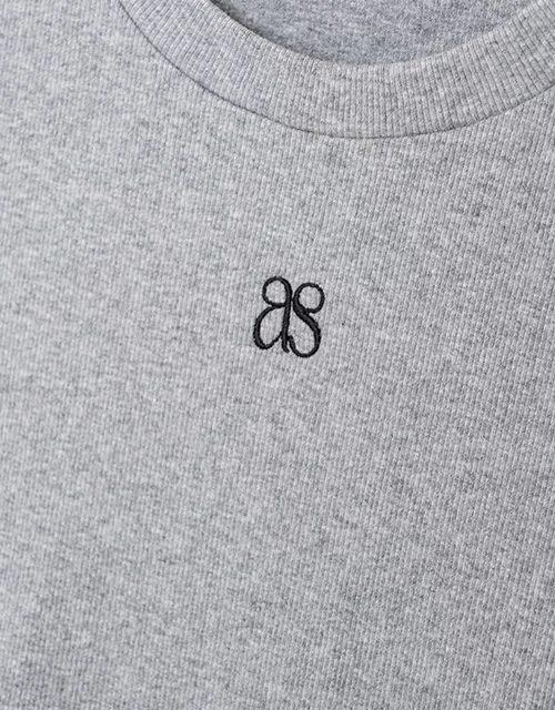 品牌LOGO羅紋短版上衣