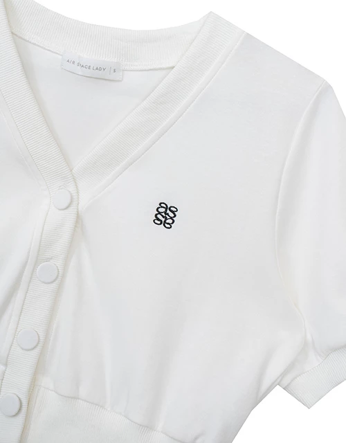 品牌LOGO刺繡棒球短袖上衣