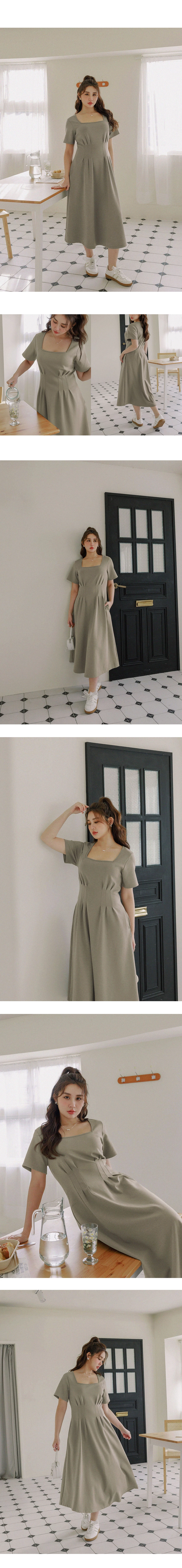 AIRY HOURGLASS Square Neck Ruched A Line Maxi Dress