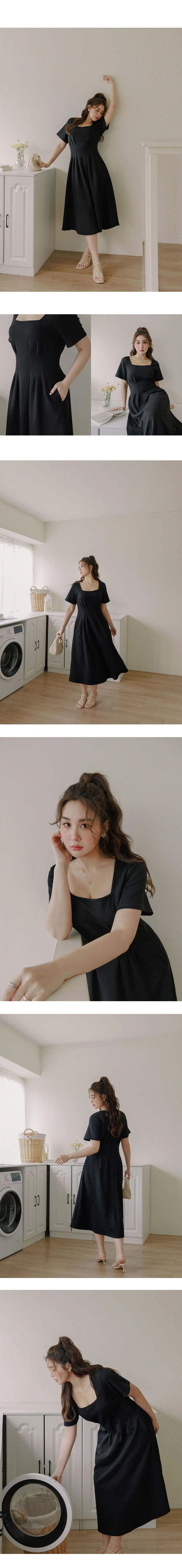 AIRY HOURGLASS Square Neck Ruched A Line Maxi Dress