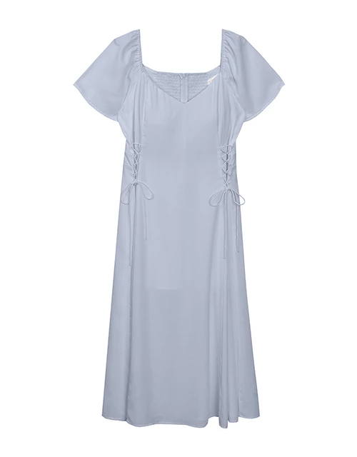 AIRY HOURGLASS Corset V Neck Side Lace Up Padded Maxi Dress