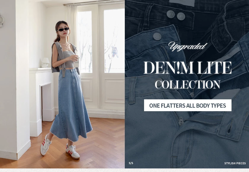 【Den!m LITE】Lightweight Soft Denim Pleated Shorts