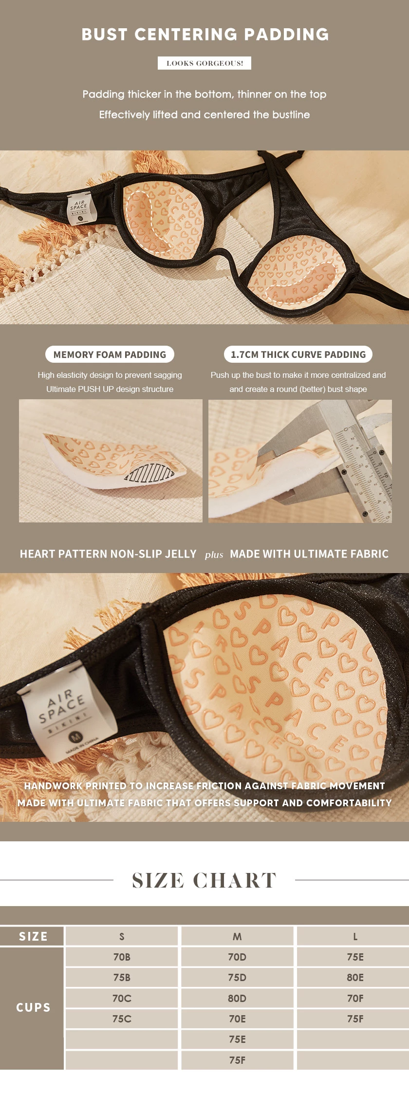 【PUSH UP】Bikini TOP 2 Way 3D Shaping W Underwire Glossy Push Up Halter Bikini Top 【PUSH UP】Bikini TOP 2 Way 3D Shaping W Underwire Glossy Push Up Halter Bikini Top