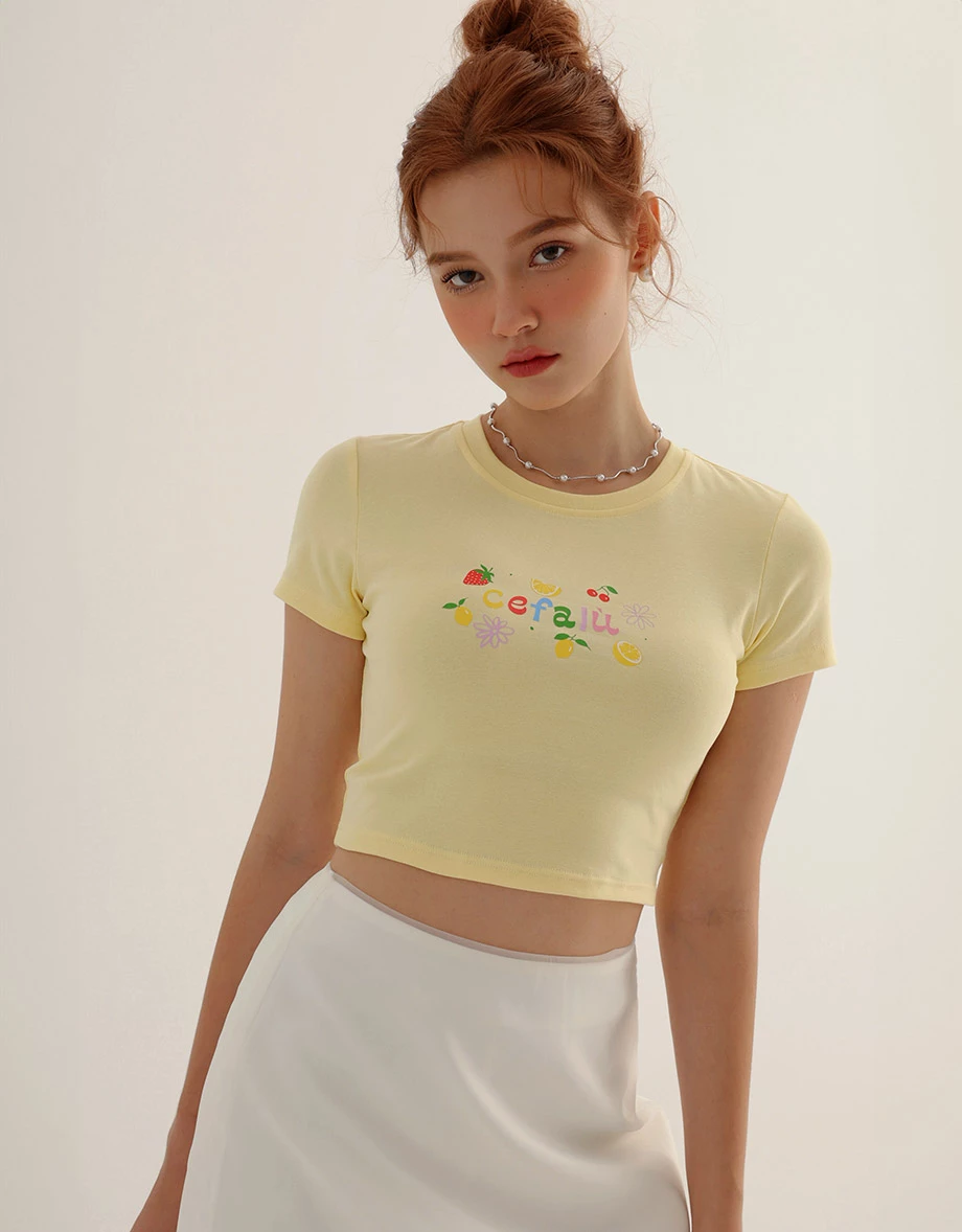 水果印花短版TEE
