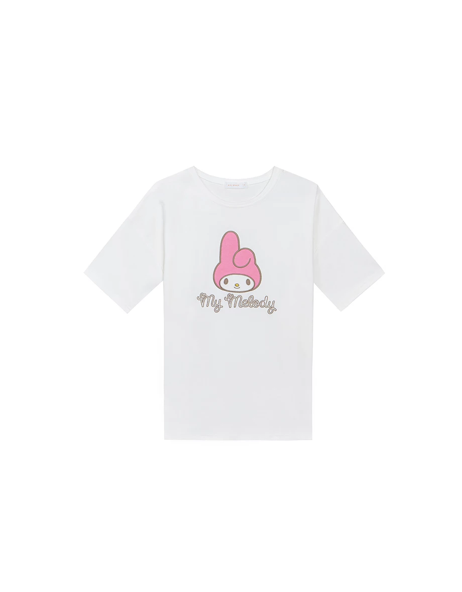 【三麗鷗聯名】貼布繡圖案寬版TEE