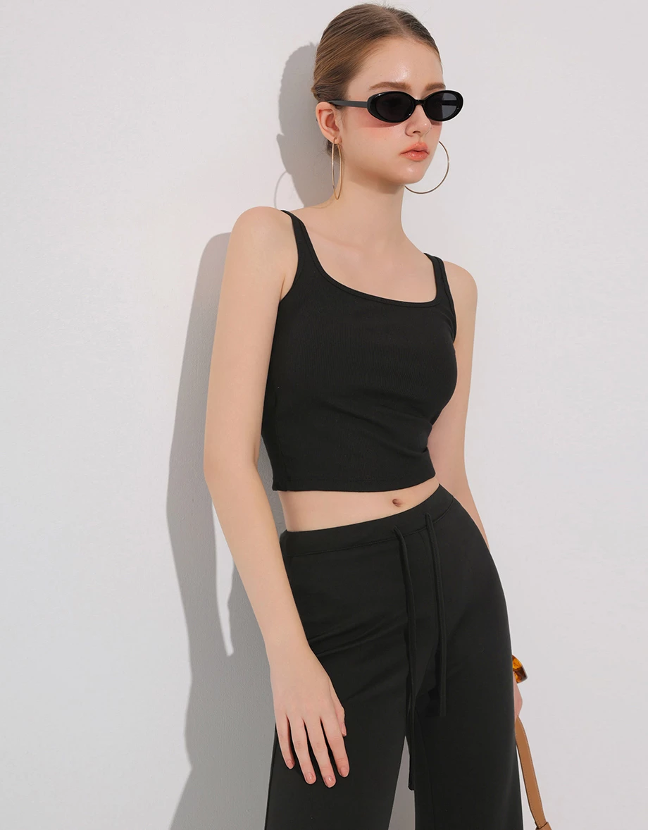 緞帶蝴蝶結羅紋BRA TOP