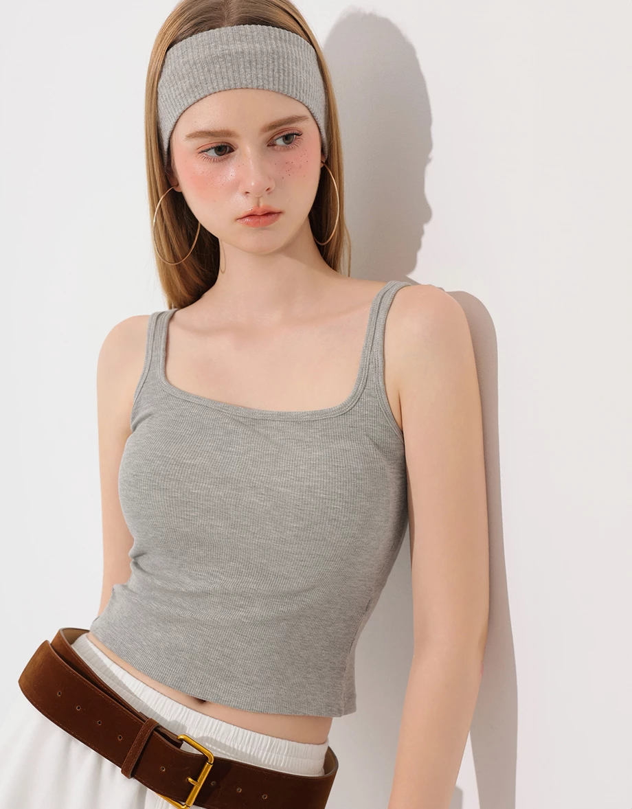 緞帶蝴蝶結羅紋BRA TOP
