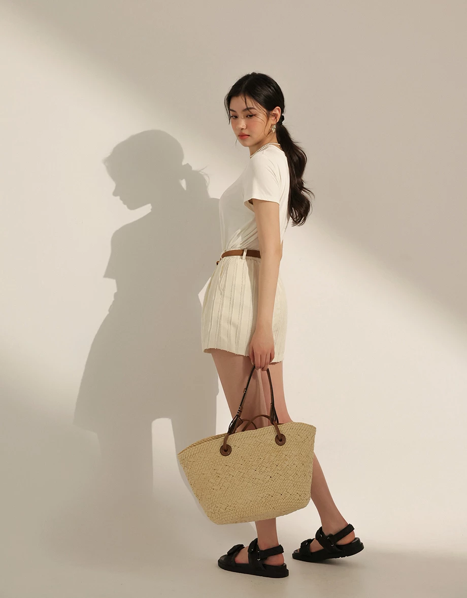 Soft-Touch Basic Crew Neck Top