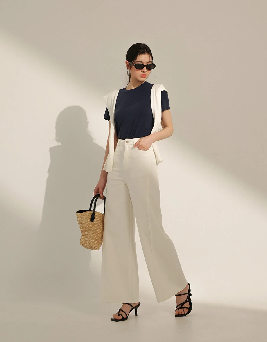 Soft-Touch Basic Crew Neck Top