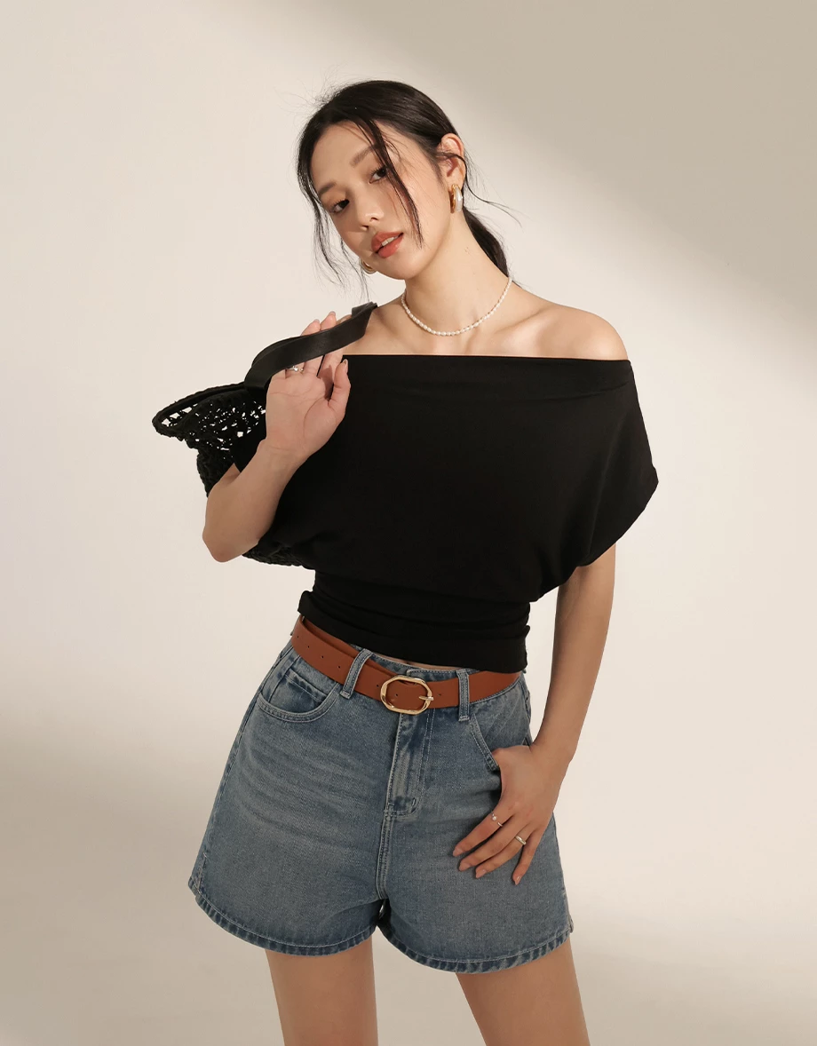 船領連袖收腰上衣
