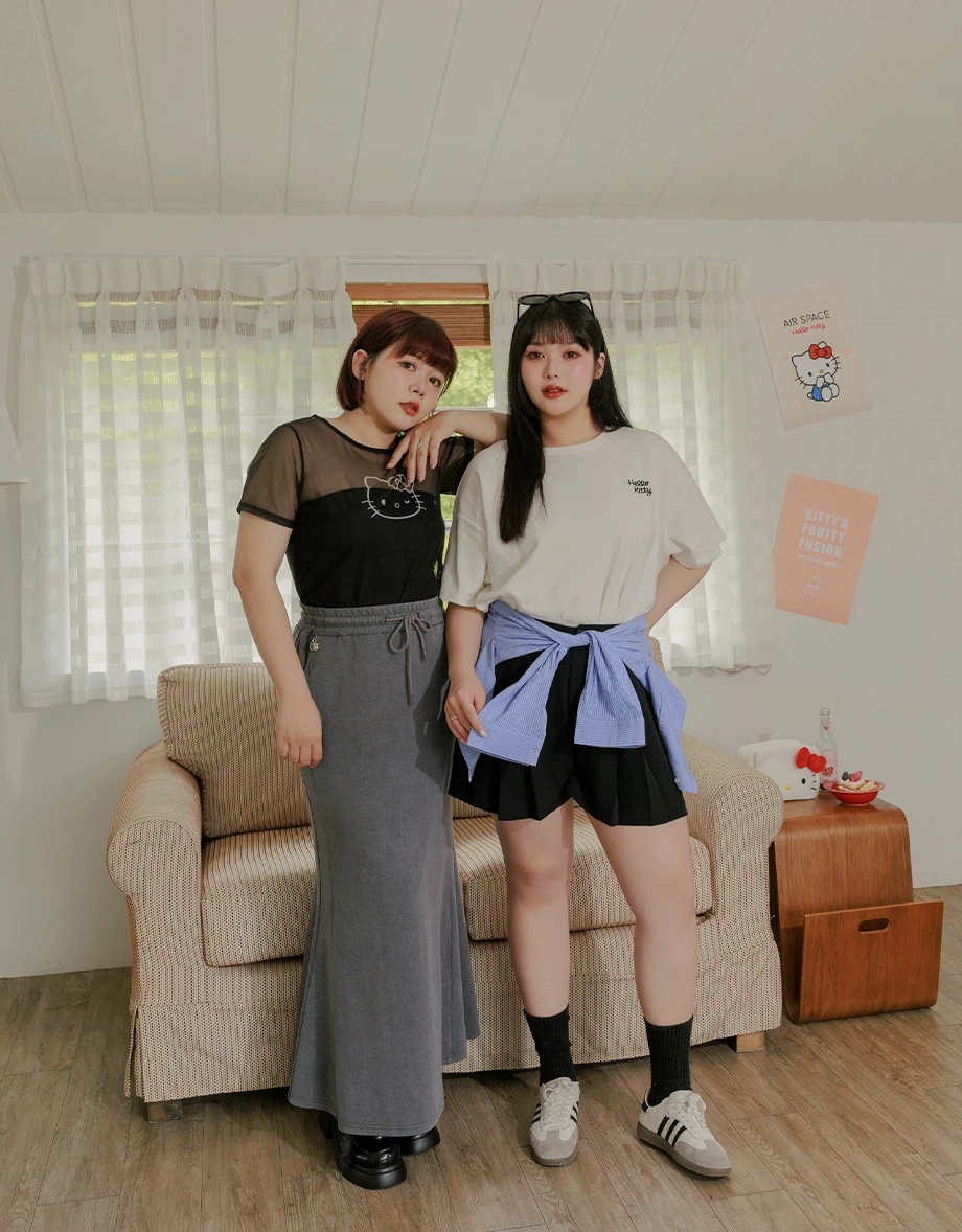 【三麗鷗聯名】貼布繡圖案寬版TEE