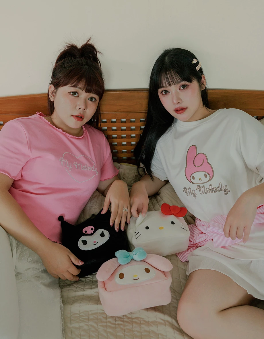 【三麗鷗聯名】貼布繡圖案寬版TEE