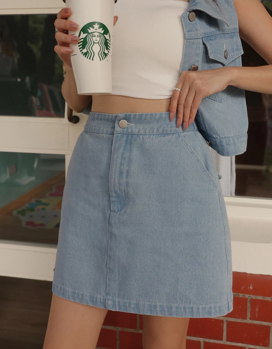 短版牛仔背心外套