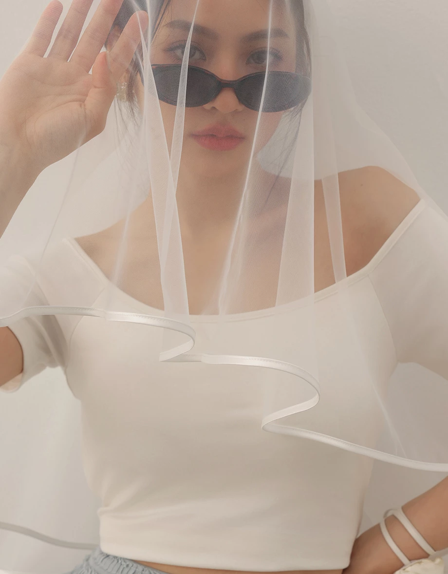 Basic Off Shoulder Stretch Padded Crop Top