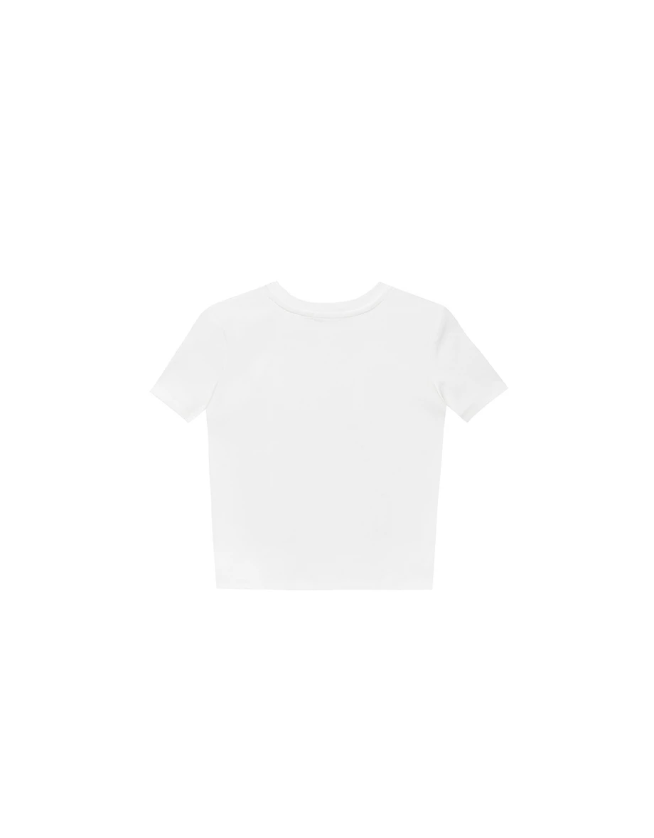Love立體花邊線條字短TEE
