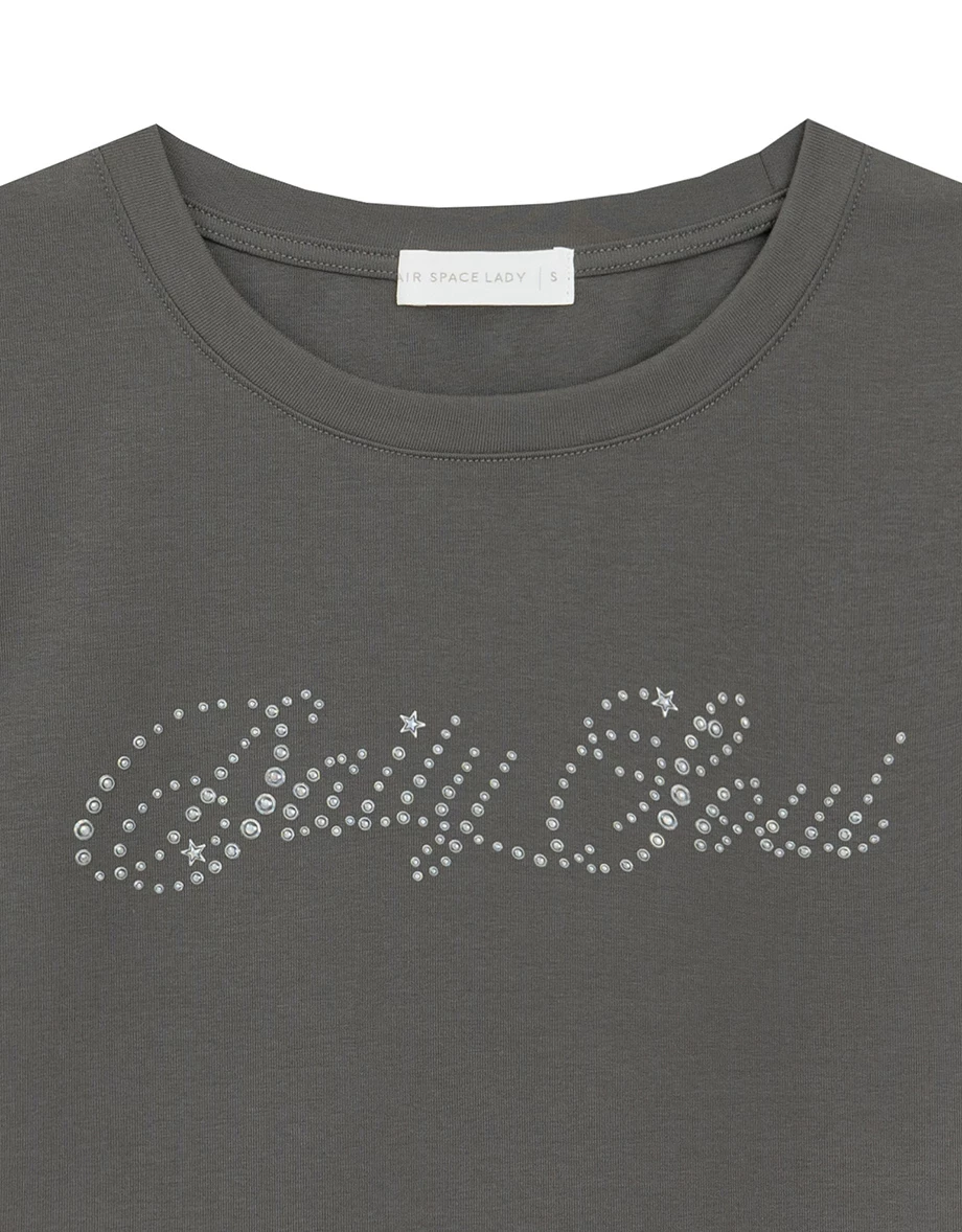 Daily Soul晶鑽字母短TEE