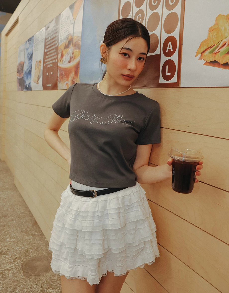 Daily Soul晶鑽字母短TEE
