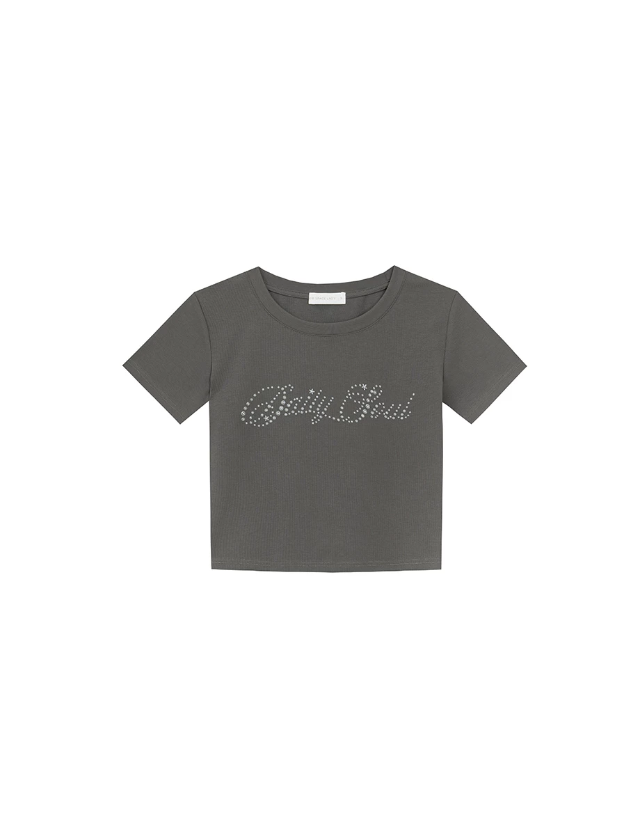 Daily Soul晶鑽字母短TEE