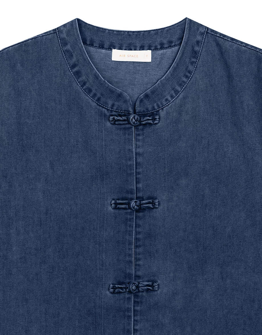 Men’s CNY Mandarin SHIRT Chinese Style Denim ( Matching Couple Outfit for Qipao Cheongsam) Men’s CNY Mandarin SHIRT Chinese Style Denim ( Matching Couple Outfit for Qipao Cheongsam)