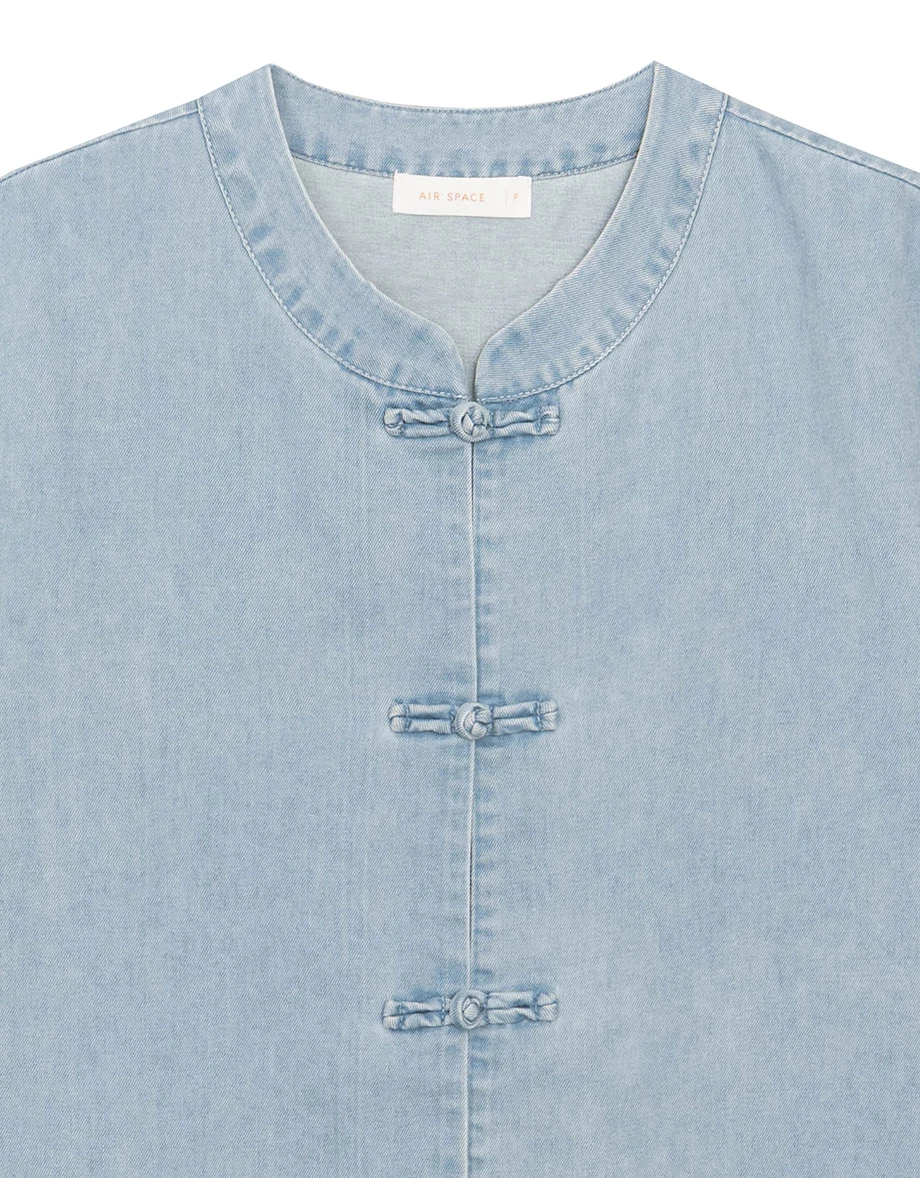 Men’s CNY Mandarin SHIRT Chinese Style Denim ( Matching Couple Outfit for Qipao Cheongsam) Men’s CNY Mandarin SHIRT Chinese Style Denim ( Matching Couple Outfit for Qipao Cheongsam)
