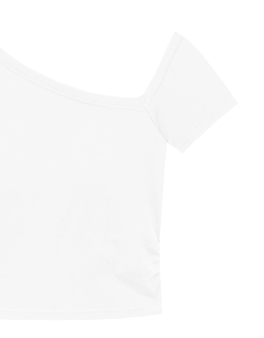 Basic One Shoulder Fitted Ribbed Crop Bra Top