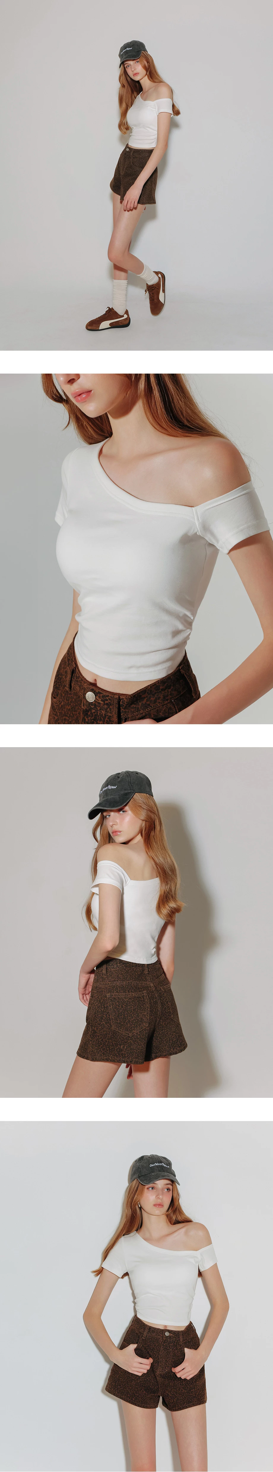 Basic One Shoulder Fitted Ribbed Crop Bra Top