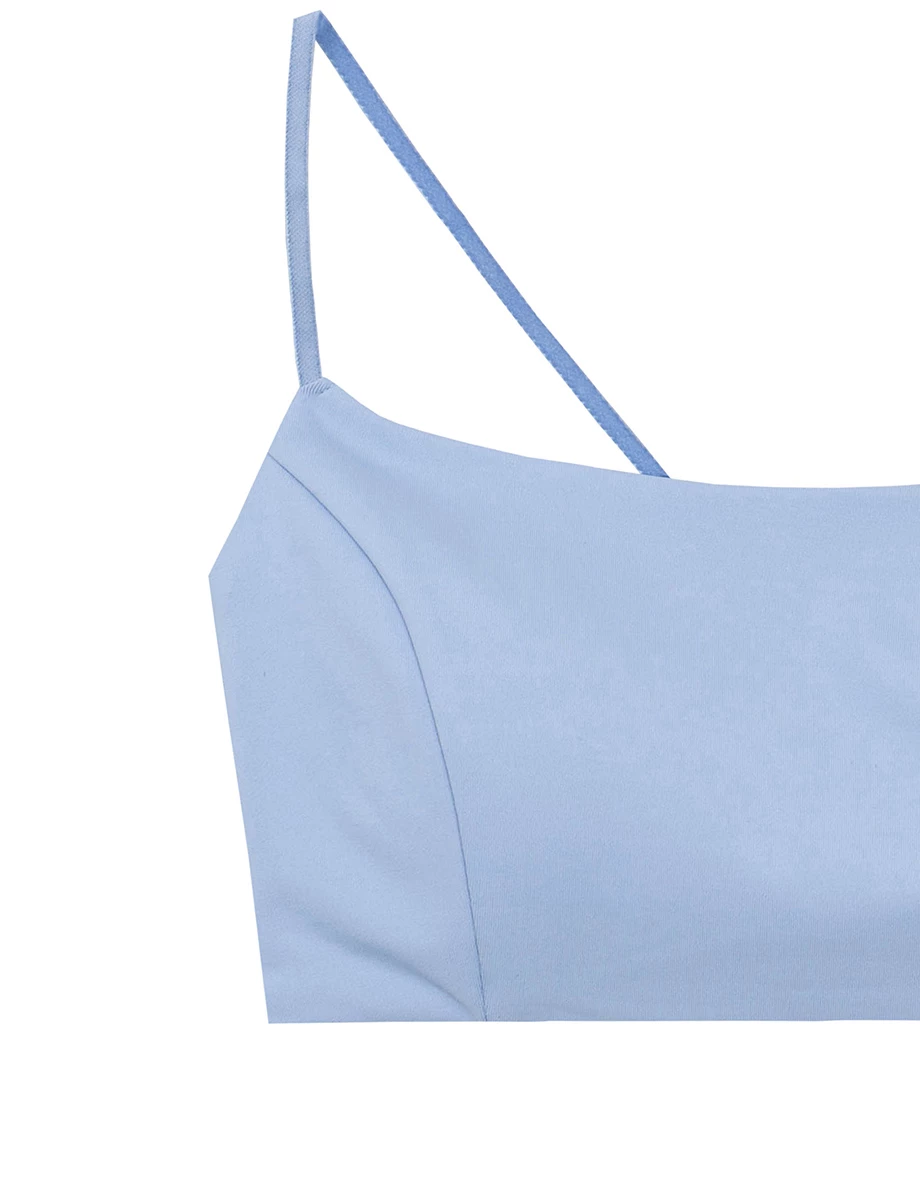 【Michie Design】Top Cami Crop Bertali Halus Berpadding Potongan Fit M06